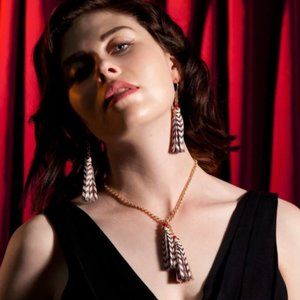 Rosita Bonita Twin Peaks Necklace & Earrings Set - Leather